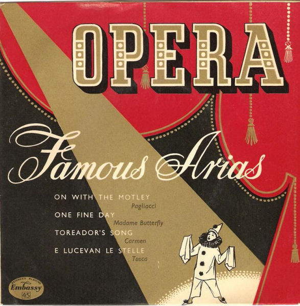 Embassy Opera Stars - Opera - Famous Arias - Used Vinyl Record 7" image 1
