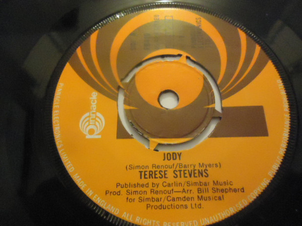 Terese Stevens - Jody / And How - Used Vinyl Record 7" image 1