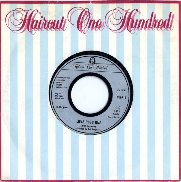 Haircut One Hundred - Love Plus One - Used Vinyl Record 7" image 1