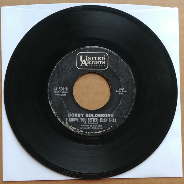 Bobby Goldsboro - I Know You Better Than That - Used Vinyl Record 7" image 1