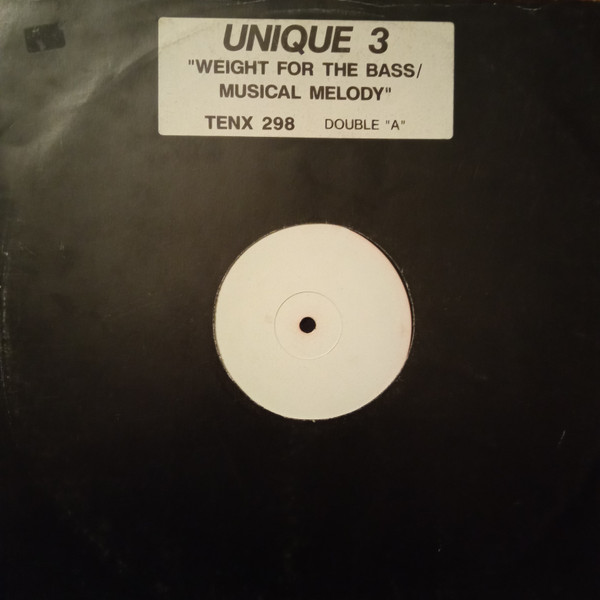 Unique 3 - Weight For The Bass / Musical Melody - Used Vinyl Record 12" image 1