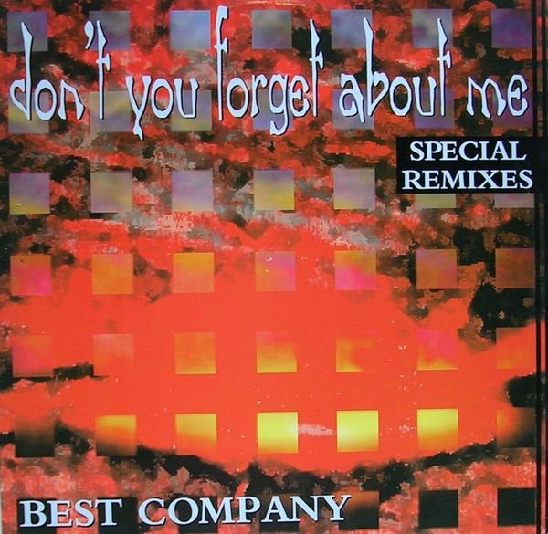 Best Company - Don't You Forget About Me - Used Vinyl Record 12" image 1