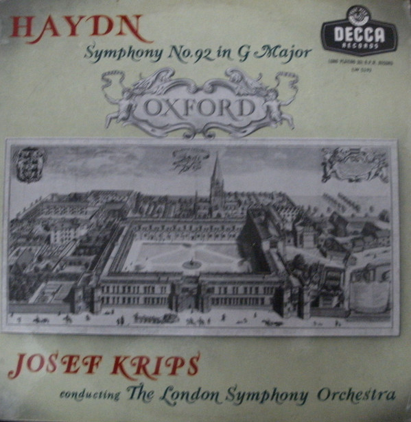 Joseph Haydn - Symphony No. 92 In G Major ("Oxford") - Used Vinyl Recor image 1