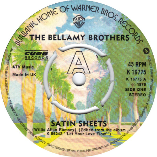 Bellamy Brothers - Satin Sheets - Used Vinyl Record 7" image 1