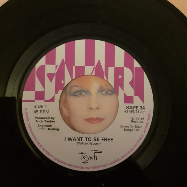 Toyah - I Want To Be Free - Used Vinyl Record 7" image 1