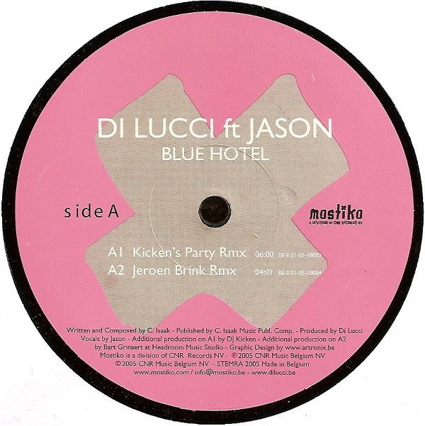 Di Lucci - Blue Hotel - Used Vinyl Record 12" image 1