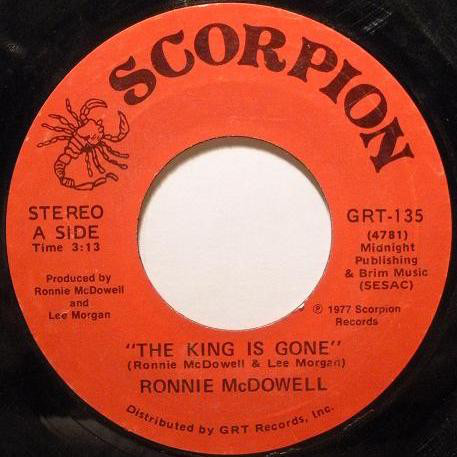 Ronnie McDowell - King Is Gone - Used Vinyl Record 7" image 1