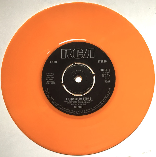 Budgie - I Turned To Stone - Used Vinyl Record 7" image 1