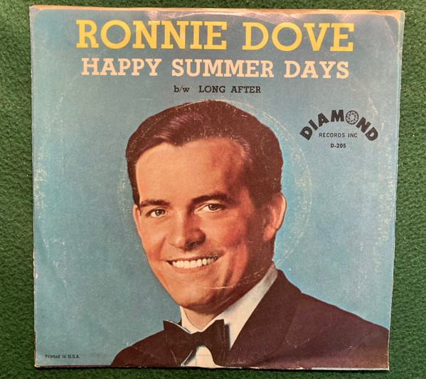 Ronnie Dove - Happy Summer Days / Long After - Used Vinyl Record 7" image 1