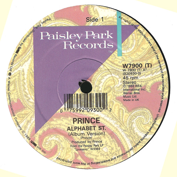 Prince - Alphabet St. - Used Vinyl Record 12" image 1