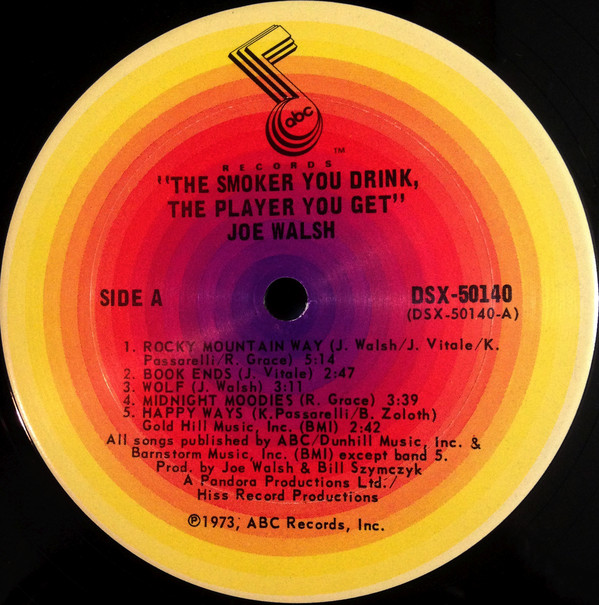Joe Walsh - Smoker You Drink, The Player You Get - Used Vinyl Record image 1