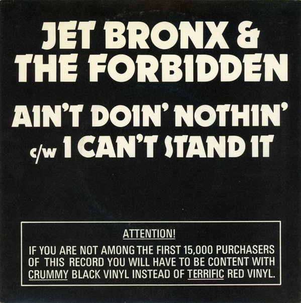Jet Bronx & The Forb - Ain't Doin' Nothin' / I Can't Stand It - Used image 1