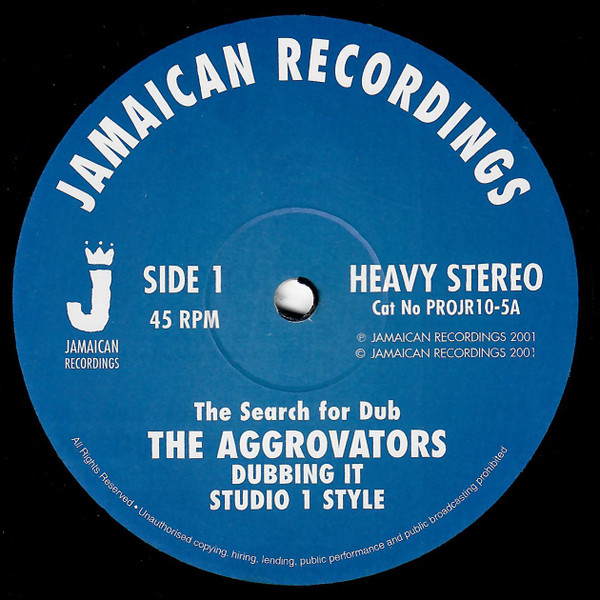 Aggrovators - Dubbing It Studio 1 Style - Vinyl Record 10" image 1