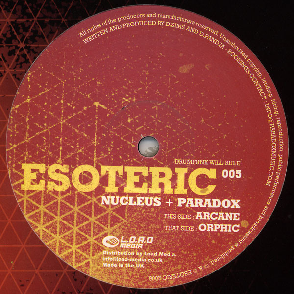 Nucleus & Paradox - Arcane / Orphic - Vinyl Record 12" image 1