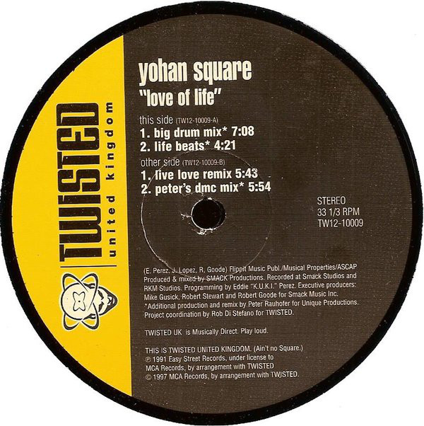 Yohan Square - Love Of Life - Used Vinyl Record 12" image 1