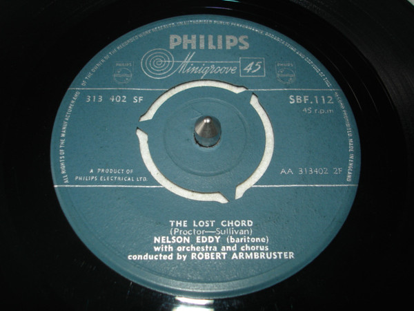 Nelson Eddy - Lost Chord - Used Vinyl Record 7" image 1