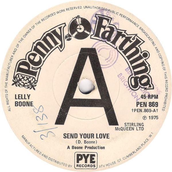 Lelly Boone - Send Your Love - Used Vinyl Record 7" image 1