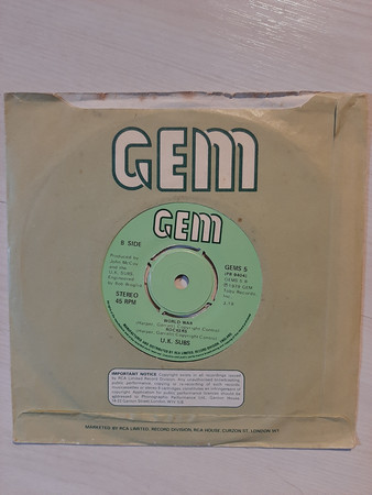 UK Subs - Stranglehold - Used Vinyl Record 7" image 1