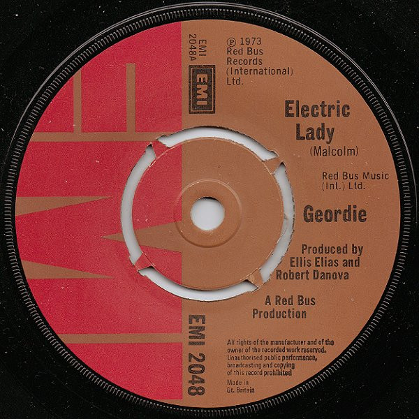 Geordie - Electric Lady - Used Vinyl Record 7" image 1