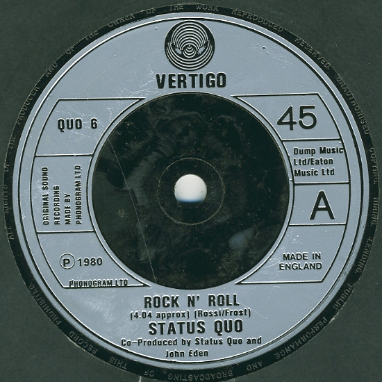 Status Quo - Rock N' Roll - Used Vinyl Record 7" image 1