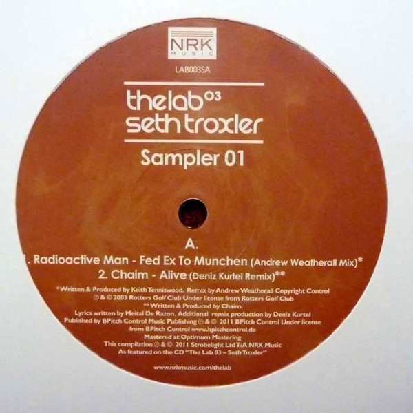 Seth Troxler - Lab 03 - Sampler 01 - Vinyl Record 12" image 1