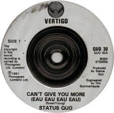 Status Quo - Can't Give You More (Eau Eau Eau Eau) - Used Vinyl Record image 1