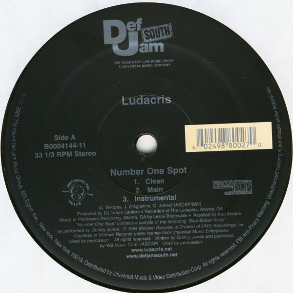 Ludacris - Number One Spot / Who Not Me - Used Vinyl Record 12" image 1