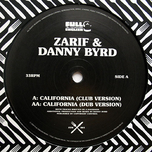 Zarif - California - Vinyl Record 12" image 1