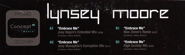 Lynsey Moore - Embrace Me - Used Vinyl Record 12" image 1