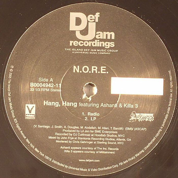 N.O.R.E. - Hang, Hang - Used Vinyl Record 12" image 1