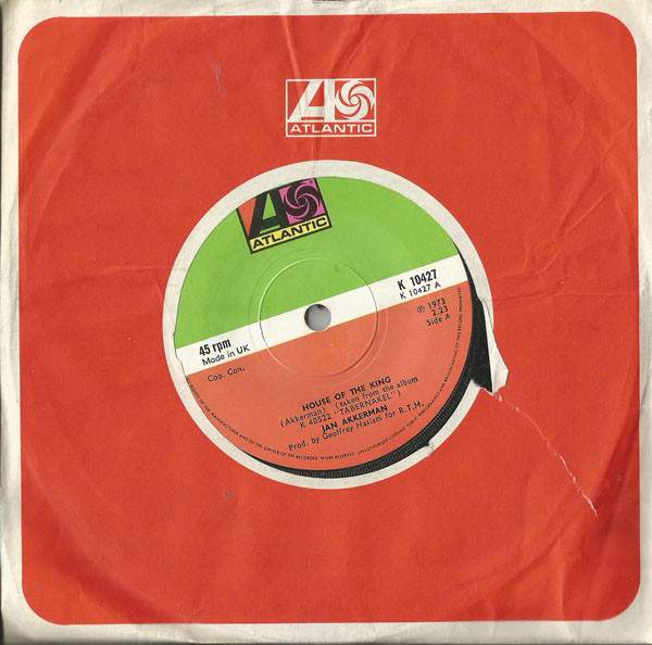 Jan Akkerman - House Of The King - Used Vinyl Record 7" image 1