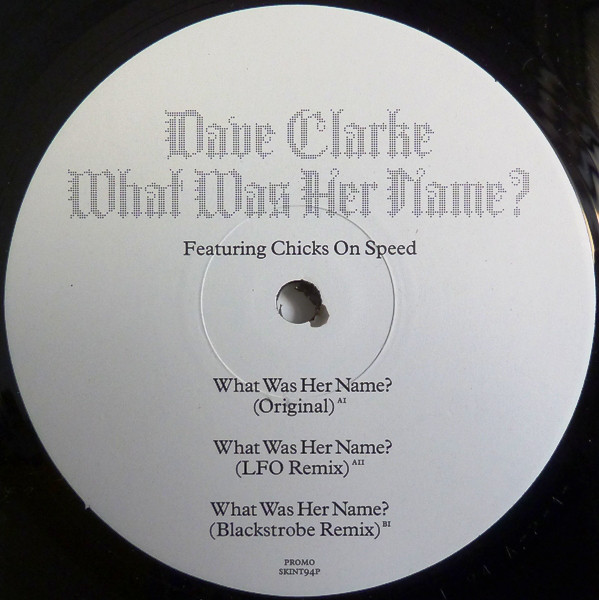 Dave Clarke - What Was Her Name? - Used Vinyl Record 12" image 1