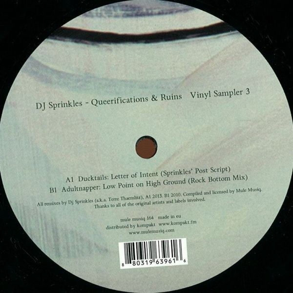 DJ Sprinkles - Queerifications & Ruins Vinyl Sampler 3 - Vinyl Record image 1