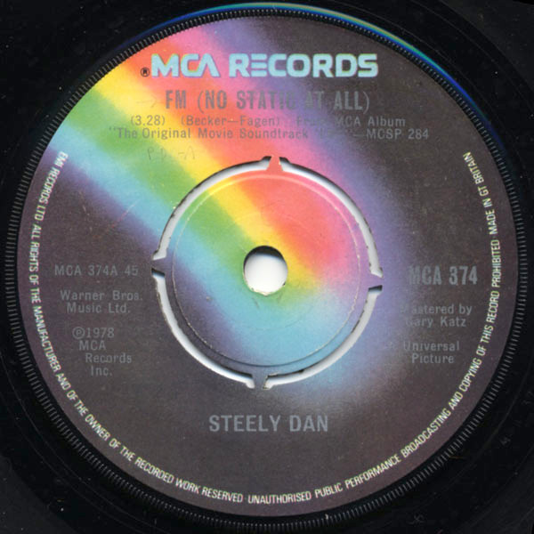 Steely Dan - FM (No Static At All) - Used Vinyl Record 7" image 1