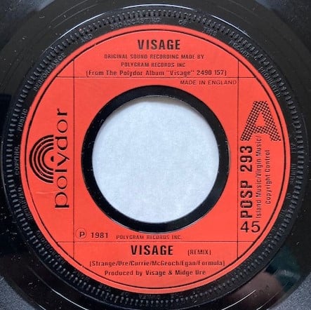 Visage - Used Vinyl Record 7" image 1