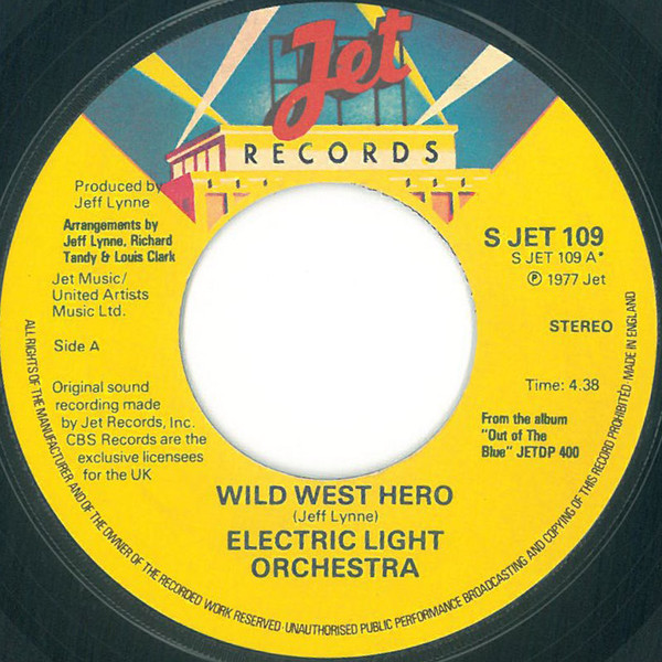 Electric Light Orche - Wild West Hero - Used Vinyl Record 7" image 1