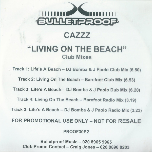 Cazzz - Living On The Beach (Club Mixes) - Used CD image 1