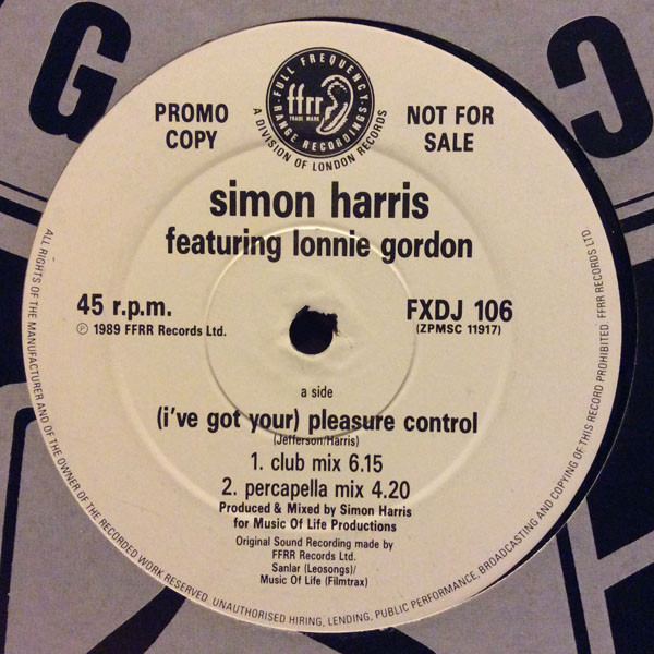 Simon Harris - (I've Got Your) Pleasure Control - Used Vinyl image 1
