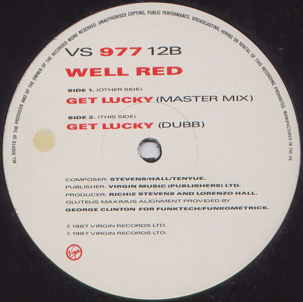 Well Red - Get Lucky - Used Vinyl Record 12" image 1