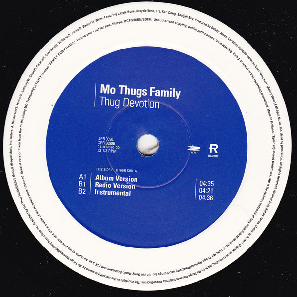 Mo Thugs Family - Thug Devotion - Used Vinyl Record 12" image 1
