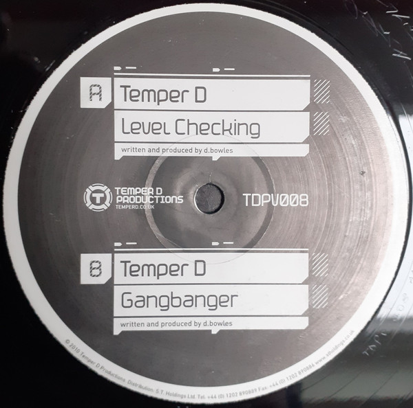 Temper D - Level Checking / Gangbanger - Vinyl Record 12" image 1