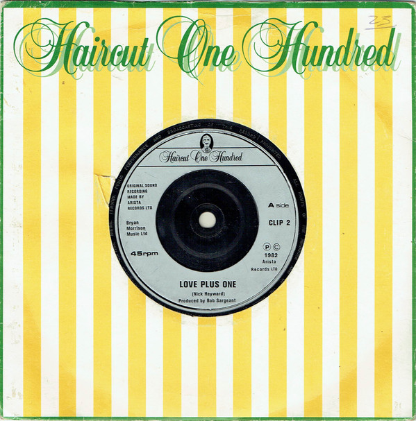Haircut One Hundred - Love Plus One - Used Vinyl Record 7" image 1