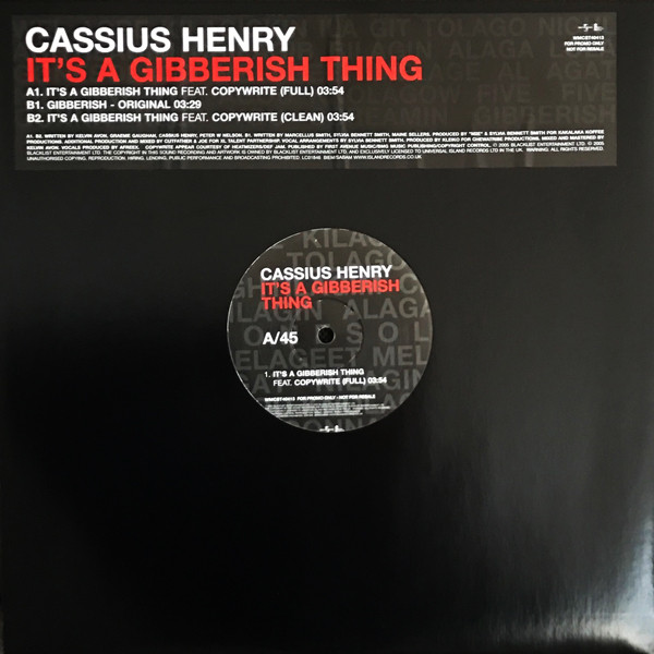 Cassius Henry - It's A Gibberish Thing - Vinyl Record 12" image 1