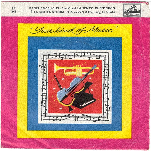 Beniamino Gigli - Panis Angelicus - Used Vinyl Record 7" image 1