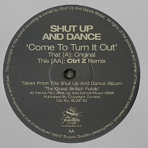 Shut Up & Dance - Come To Turn It Out - Used Vinyl Record 12" image 1