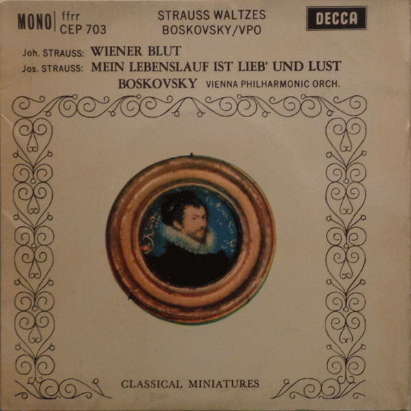 Johann Strauss Jr. - Strauss Waltzes - Used Vinyl Record 7" image 1