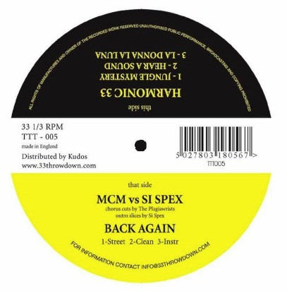 M.C.M. - Back Again / Jungle Mystery - Vinyl Record 12" image 1