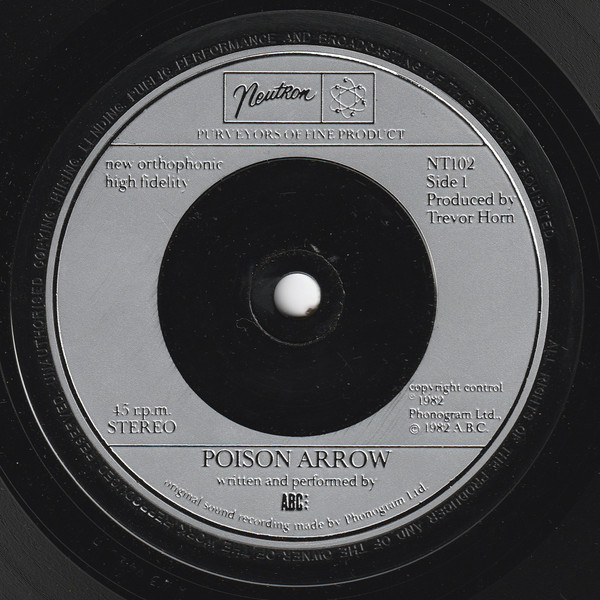 ABC - Poison Arrow - Used Vinyl Record 7" image 1