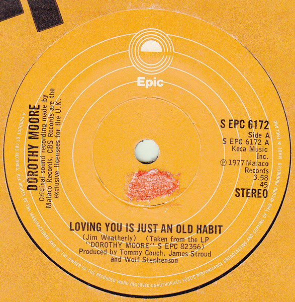 Dorothy Moore - Loving You Is Just An Old Habit - Used Vinyl Record 7" image 1