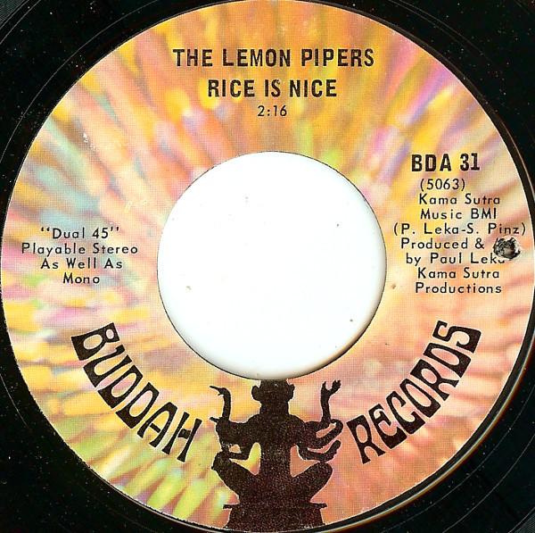 Lemon Pipers - Rice Is Nice / Blueberry Blue - Used Vinyl Record 7" image 1